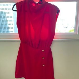 Zara red jumpsuit